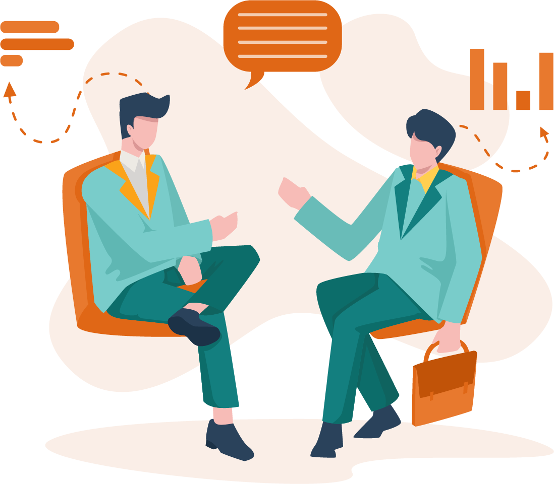 2 people having a meeting